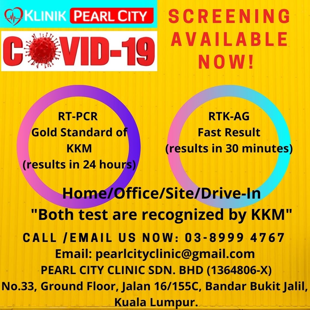 klinik pearl city covid-19 rtk-ag and rtk-pcr screening